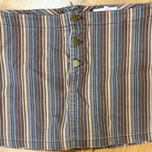 Xhilaration Mini Skort SZ 11 80s Striped Boho Hippie Britney Spears
